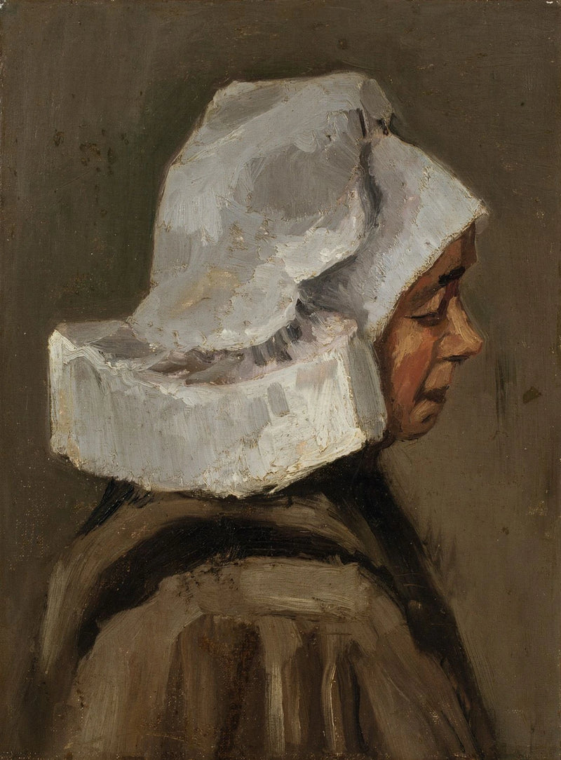 Testa di contadina con berretto bianco - Vincent van Gogh