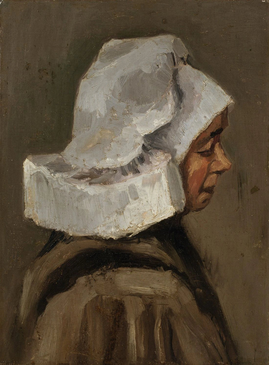 Testa di contadina con berretto bianco - Vincent van Gogh