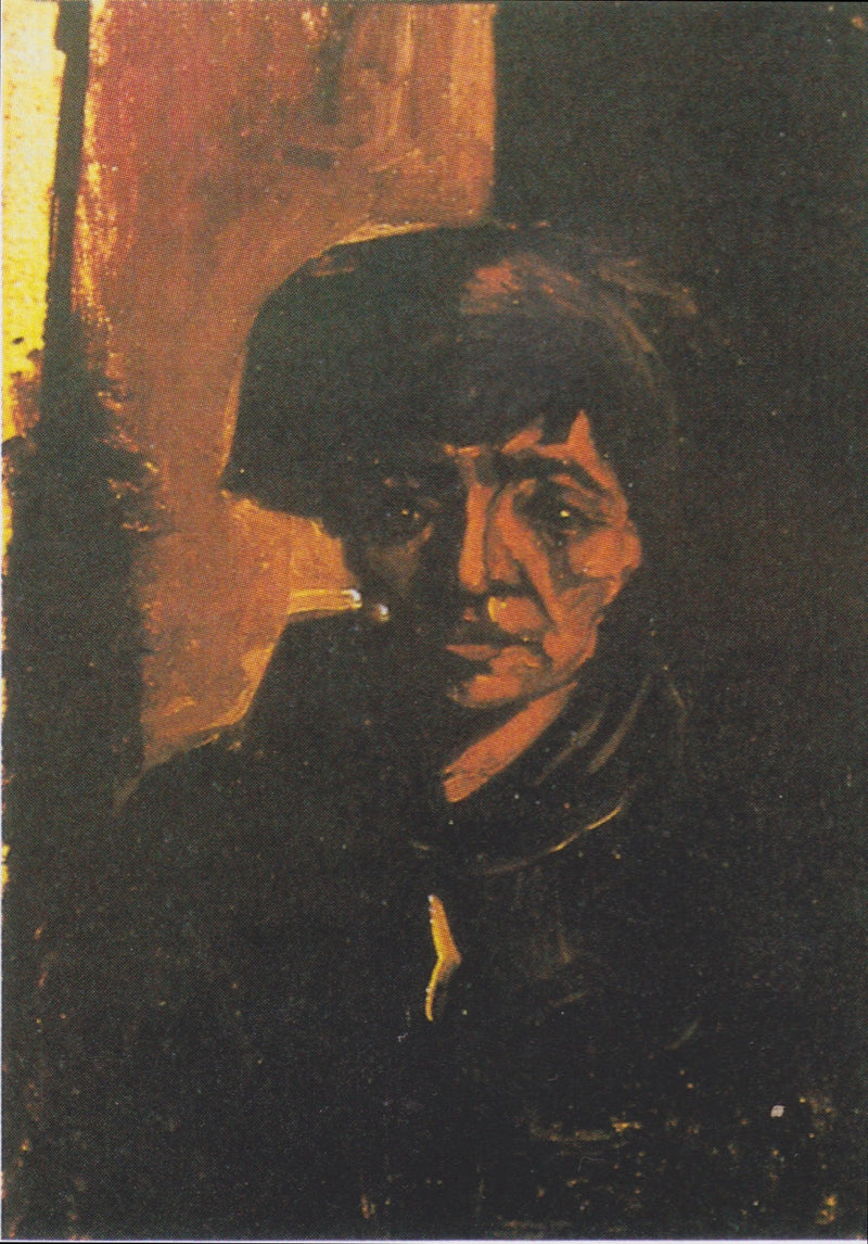 Testa di contadina con berretto nero - Vincent van Gogh