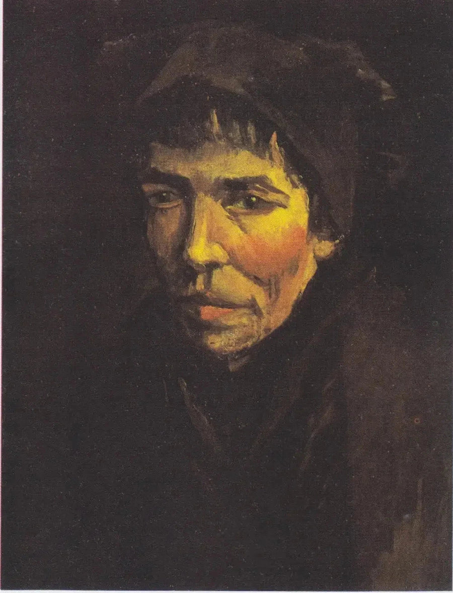 Testa di contadina con berretto nero - Vincent van Gogh
