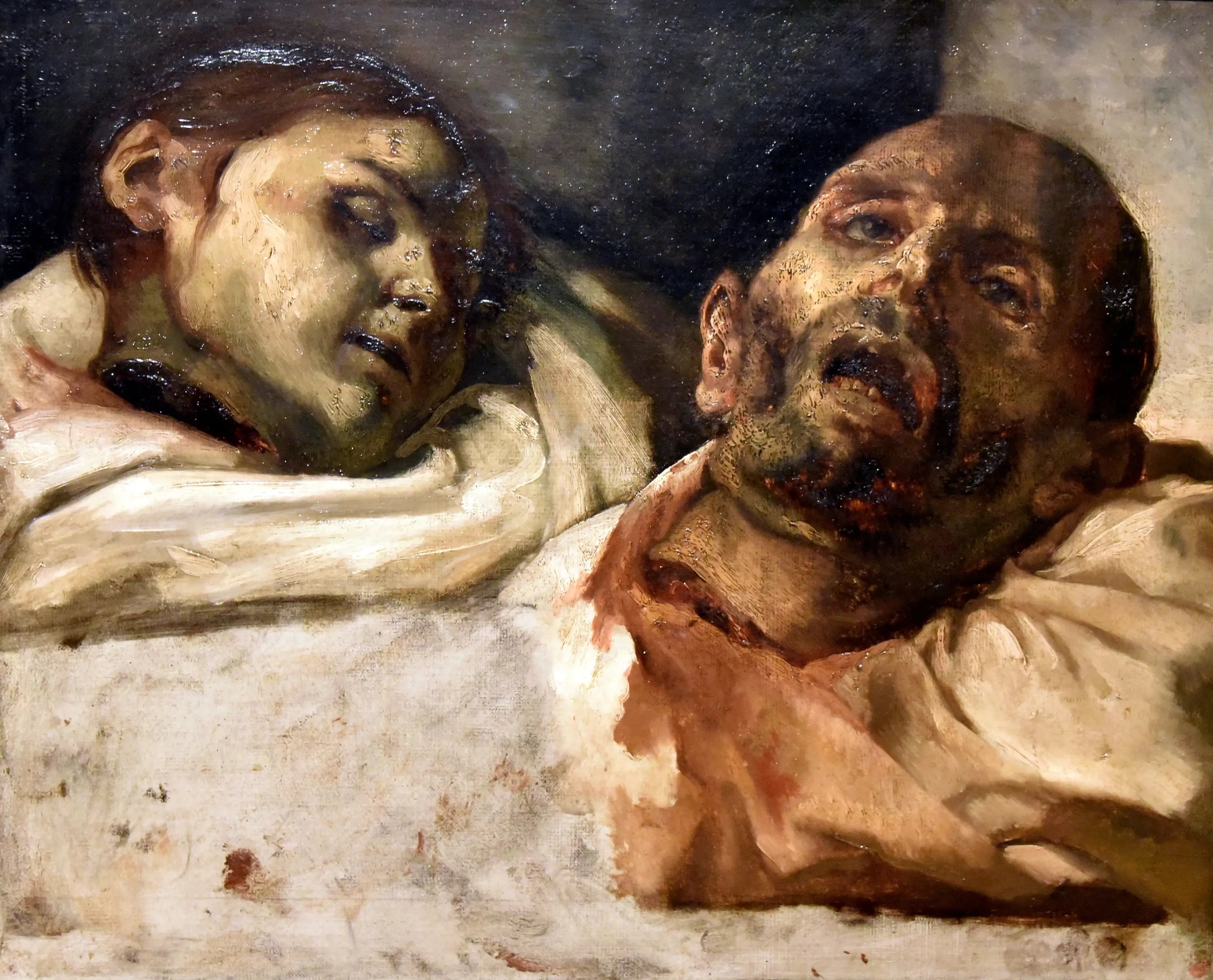Reproduction du tableau « Têtes coupées - Théodore Géricault » par Alpha Reproduction en peinture à l’huile