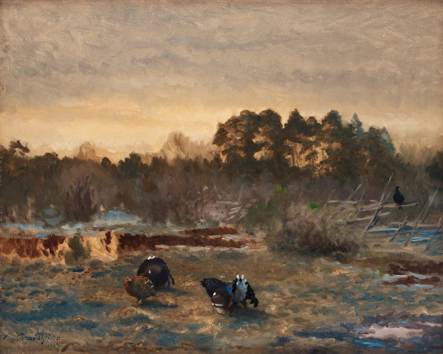 Fagiano di monte al tramonto - Bruno Liljefors