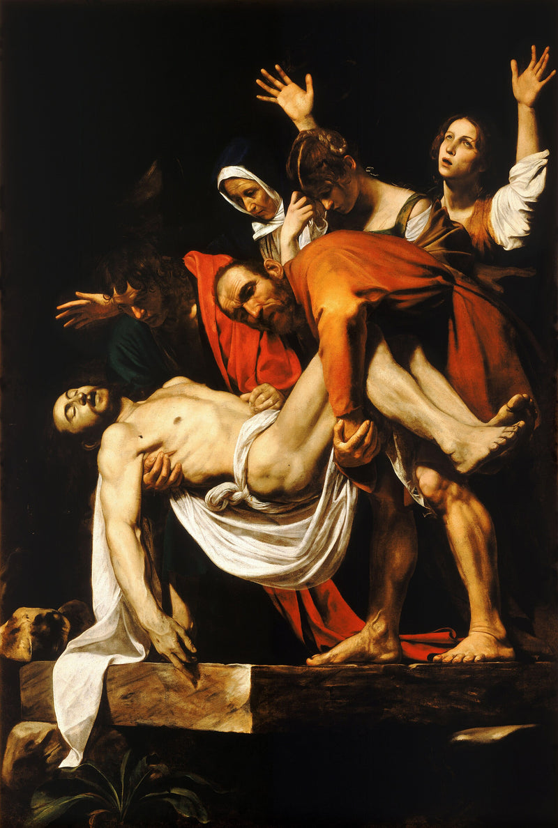 La Mise au tombeau du Christ, avec déploration - Caravage