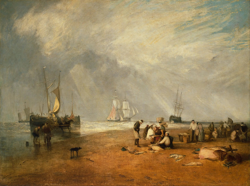 Il Mercato del Pesce sulla Spiaggia di Hastings - J. M. W. Turner