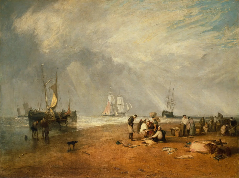 Il Mercato del Pesce sulla Spiaggia di Hastings - J. M. W. Turner