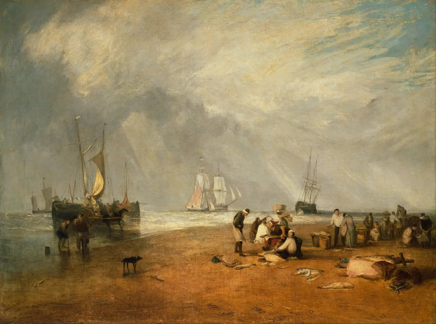 Il Mercato del Pesce sulla Spiaggia di Hastings - J. M. W. Turner