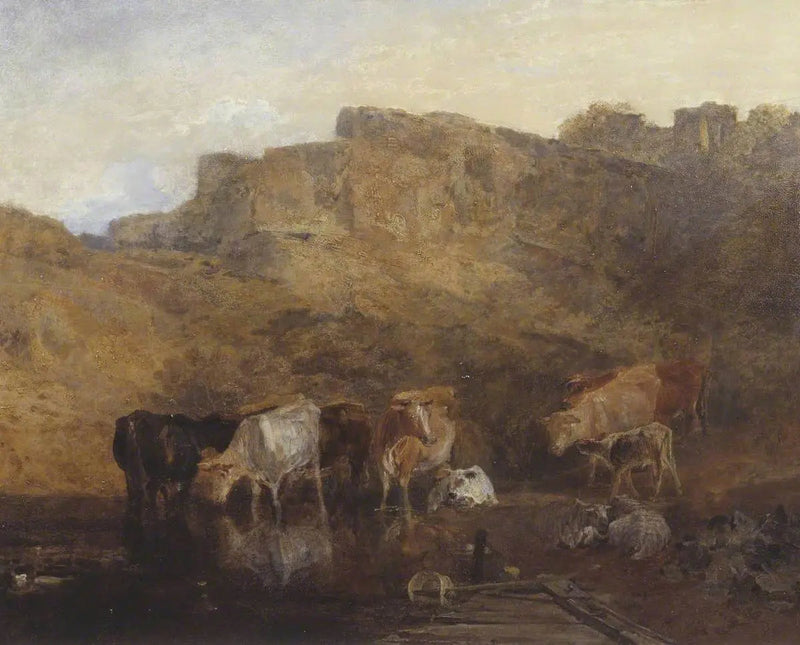 La Rovina Silenziosa, Bestiame nell'Acqua; Un Schizzo, Sera - J. M. W. Turner
