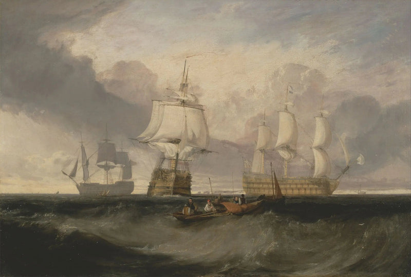La Vittoria di Ritorno da Trafalgar, in Tre Posizioni - J. M. W. Turner
