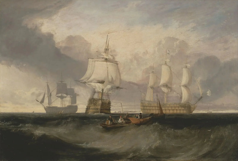La Vittoria di Ritorno da Trafalgar, in Tre Posizioni - J. M. W. Turner