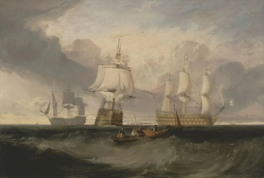 La Vittoria di Ritorno da Trafalgar, in Tre Posizioni - J. M. W. Turner