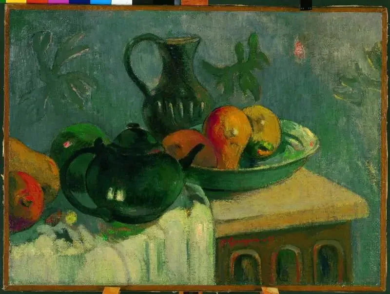 Teiera, brocca e frutta - Paul Gauguin