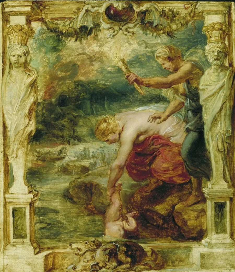Thétis che immerge il bambino Achille nel fiume Styx