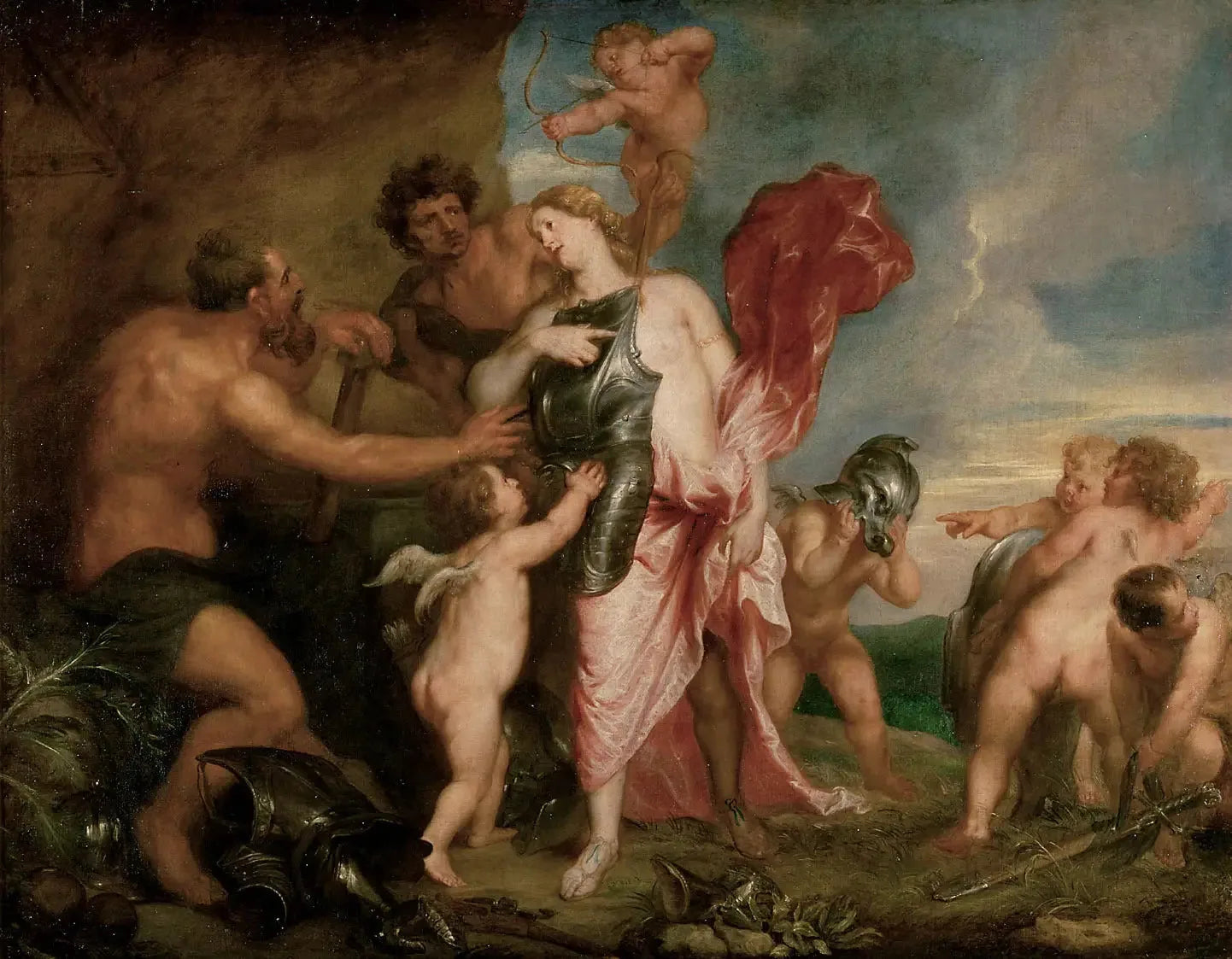 Thétis recevant d'Héphaïstos les armes pour Achille - Antoine van Dyck image 1 tableau peint à l’huile sur toile