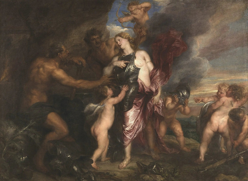 Thétis riceve la nuova armatura di Achille nella forgia di Vulcano - Antoine van Dyck