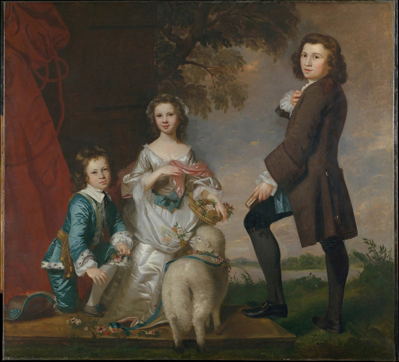 Thomas (1740–1825) e Martha Neate (1741–dopo il 1795) con il suo tutore, Thomas Needham - Joshua Reynolds
