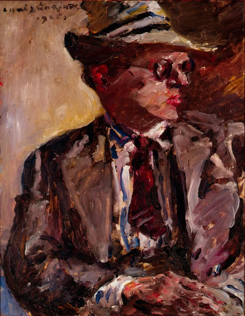 Thomas Corinth con un cappello di paglia - Lovis Corinth