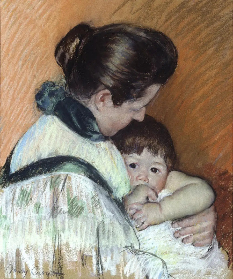 Thomas addormentato succhia il pollice - Mary Cassatt