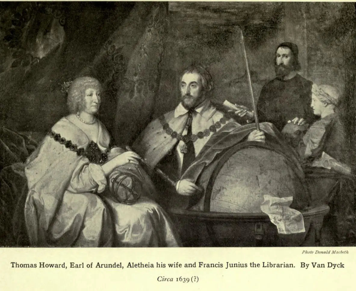 Thomas Howard, 2e comte d'Arundel (1585-1646) et son épouse Lady Alethea Talbot, comtesse d'Arundel (c.1590-1654) avec peut-être Francis Junius (1589-1677) ou William Petty - Antoine van Dyck image 1 tableau peint à l’huile sur toile