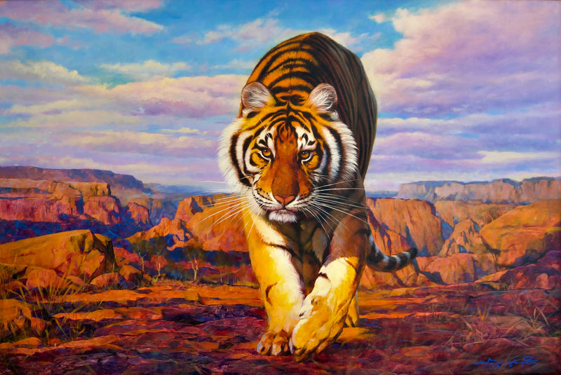 Tigre a caccia | Dimensioni: 150x100 cm