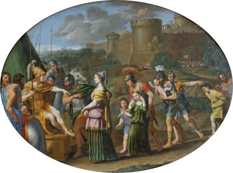Timoclée cattiva portata davanti ad Alessandro - Domenichino