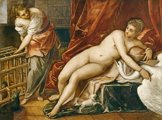 Léda et le Cygne, peinture de Le Tintoret