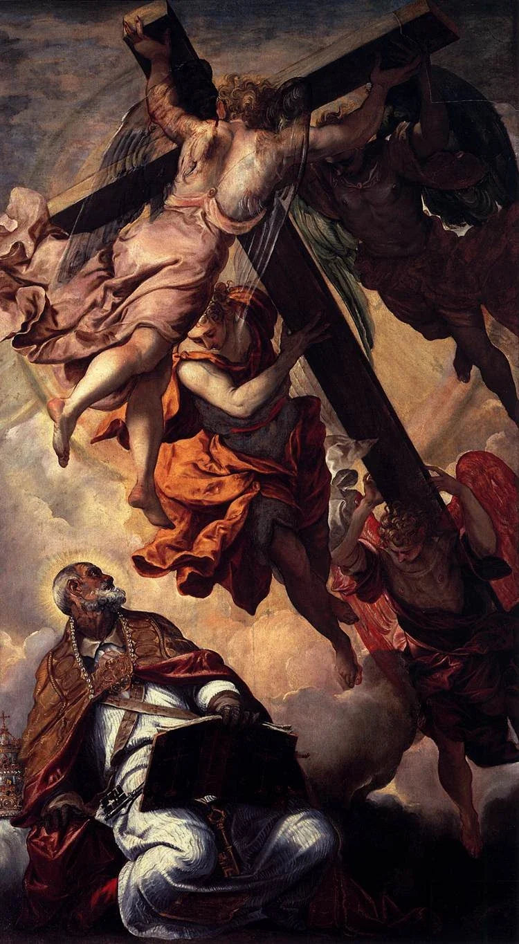 Saint Pierre et la vision de la croix, peinture de Le Tintoret