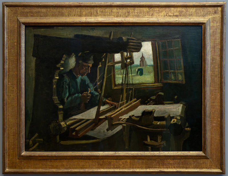 Weber davanti a una finestra aperta con vista sulla Torre di Nuenen - Vincent van Gogh