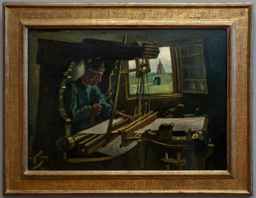 Weber davanti a una finestra aperta con vista sulla Torre di Nuenen - Vincent van Gogh