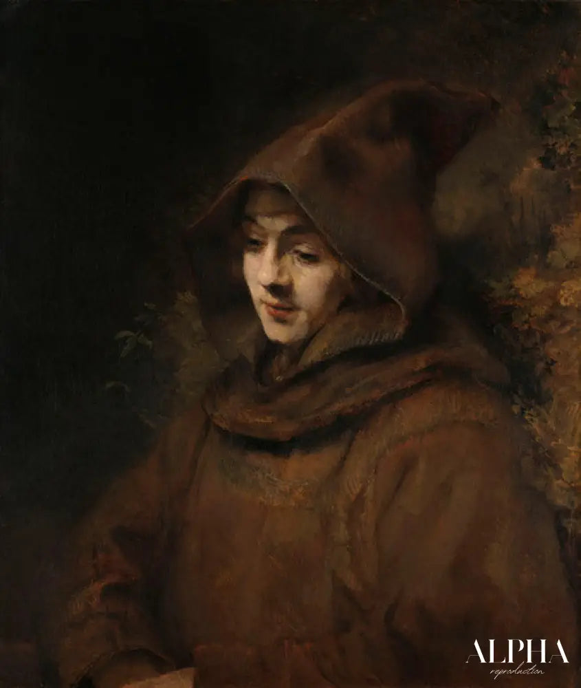 Titus comme moine - Rembrandt van Rijn - Reproductions de tableaux et peintures haut de gamme