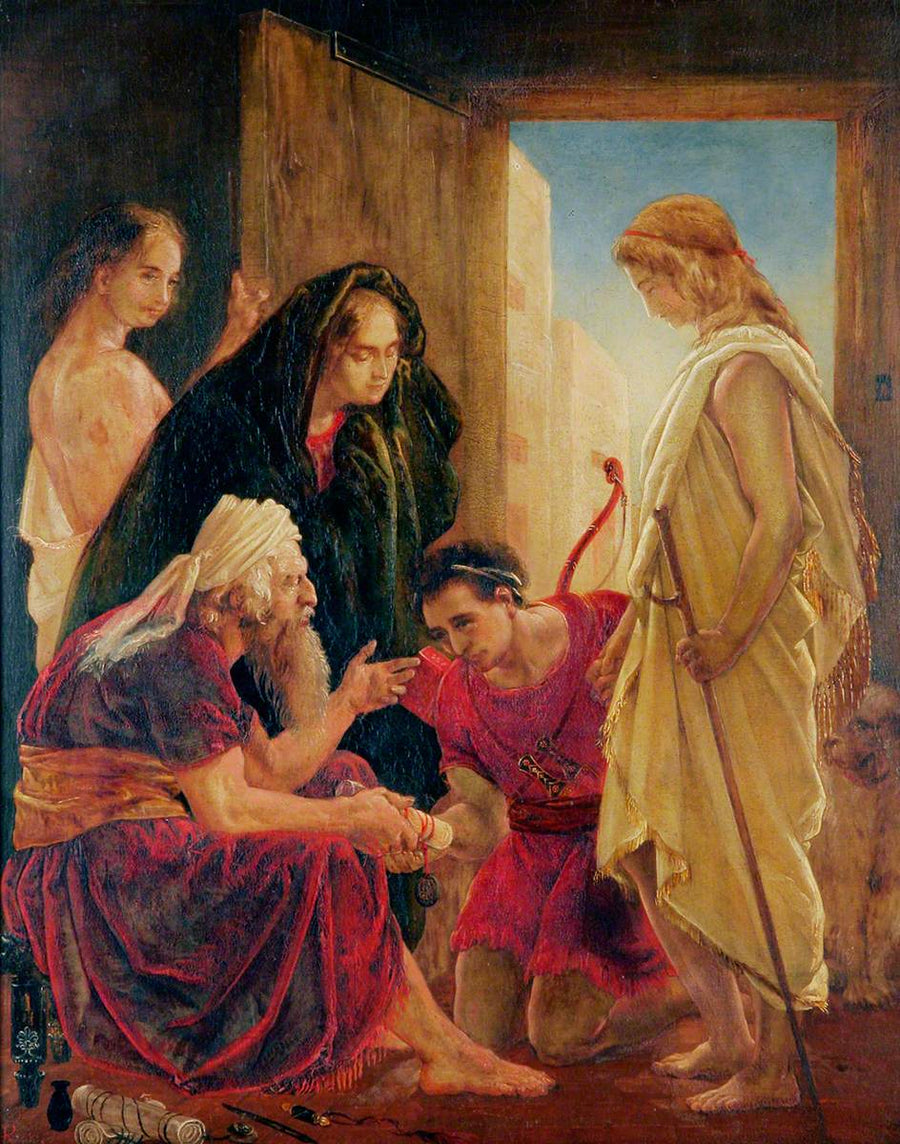 Tobias nella casa di suo padre e di sua madre - Dante Gabriel Rossetti