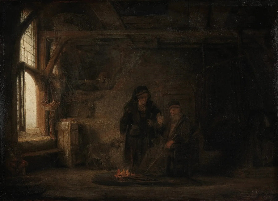 Tobias e Anna con una piccola capra - Rembrandt