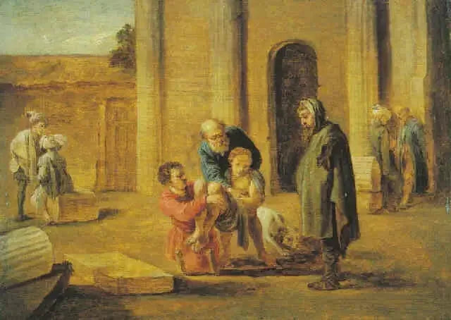 Tobie e l'ebreo morto (dopo Domenico Fetti) - David Teniers il Giovane