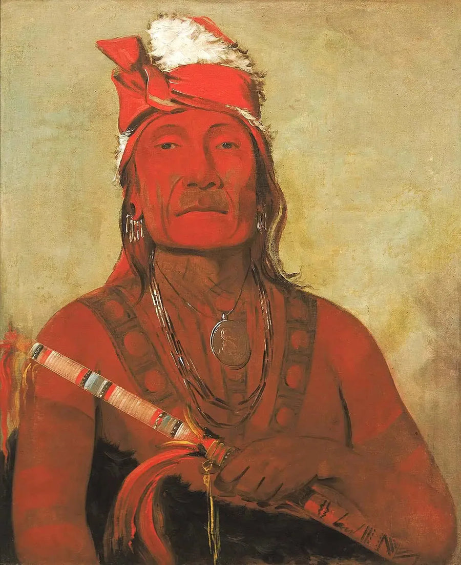 Toh-kí-e-to, pietra con corna, un capo - George Catlin