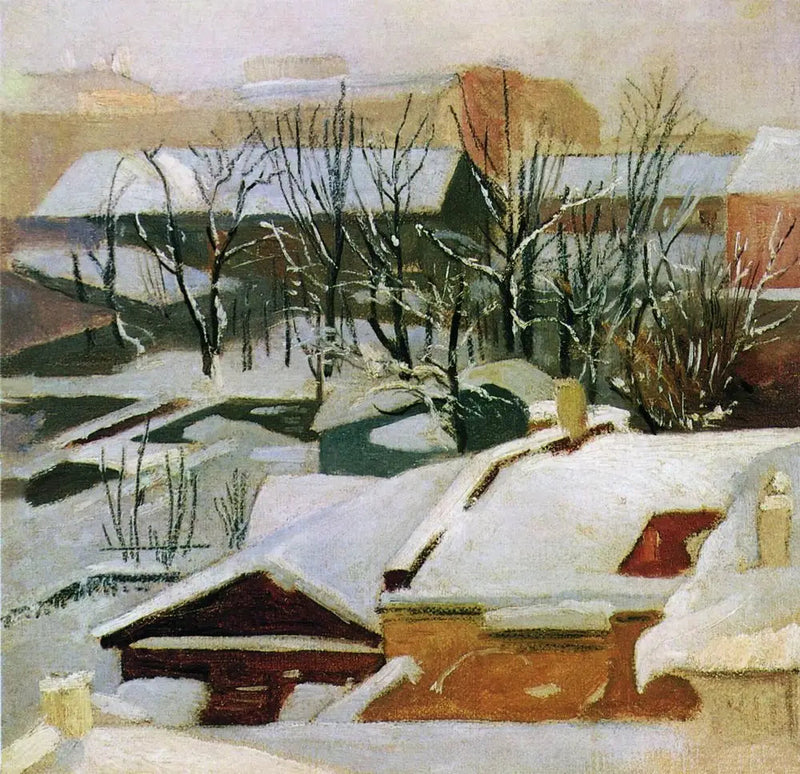 Tetti della città in inverno - Ivan Chichkine