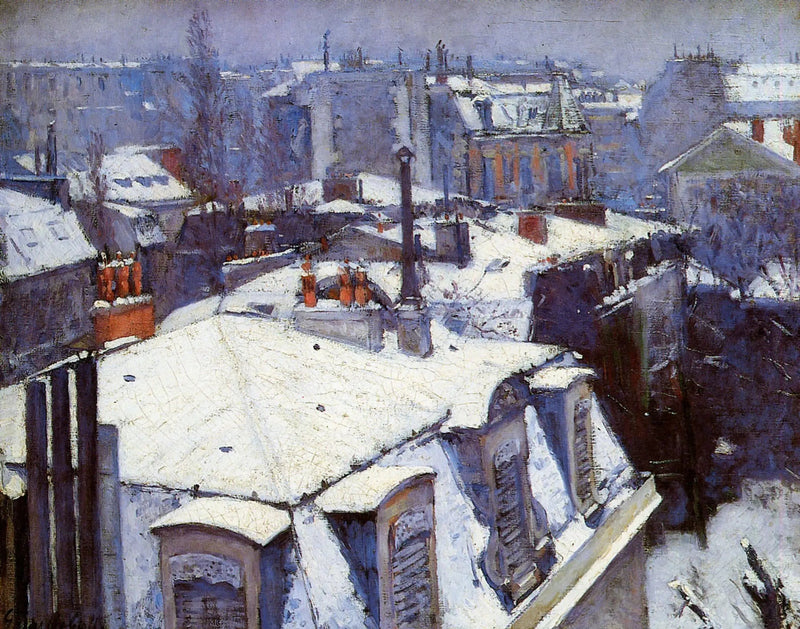 Tetti innevati - Gustave Caillebotte
