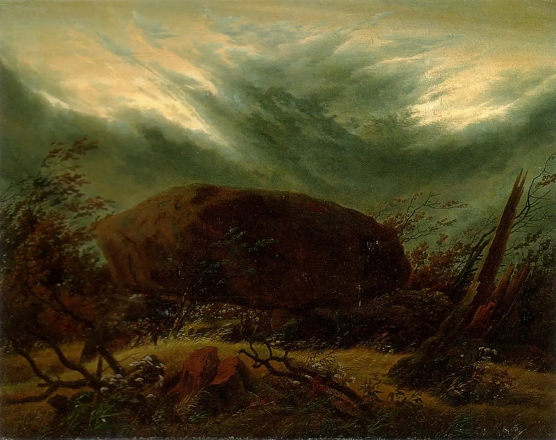 Tomba hun in autunno - Caspar David Friedrich