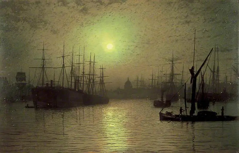 Tramonto sulla Tamigi - John Atkinson Grimshaw