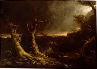Tornado in una foresta americana - Thomas Cole