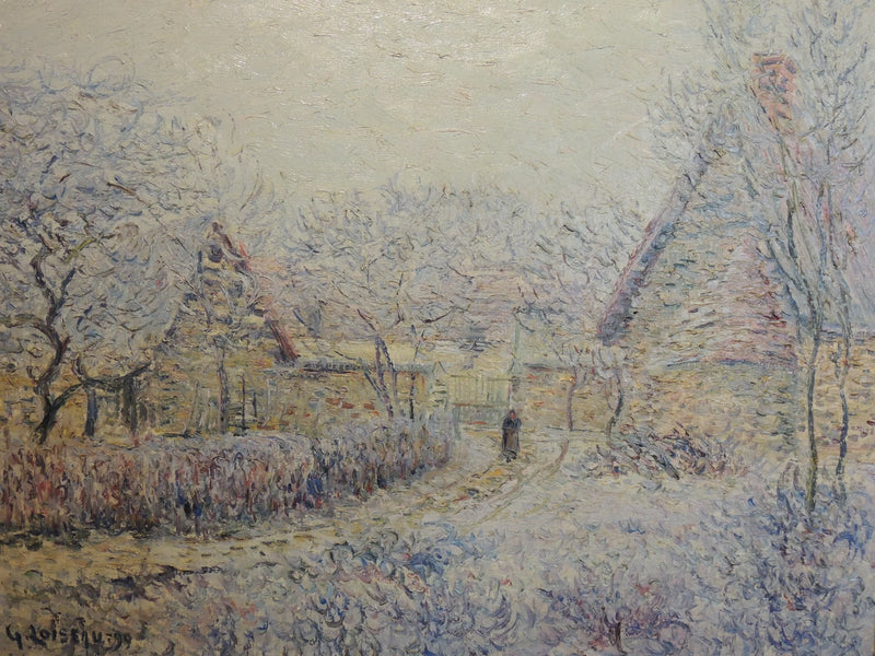 Tournedos sur Seine, neve, ghiaccio e nebbia - Gustave Loiseau