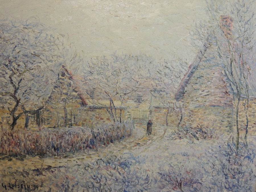 Tournedos sur Seine, neve, ghiaccio e nebbia - Gustave Loiseau