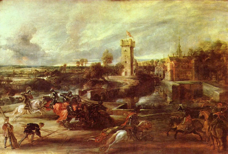Torneo vicino alle fosse del castello di Steen - Peter Paul Rubens