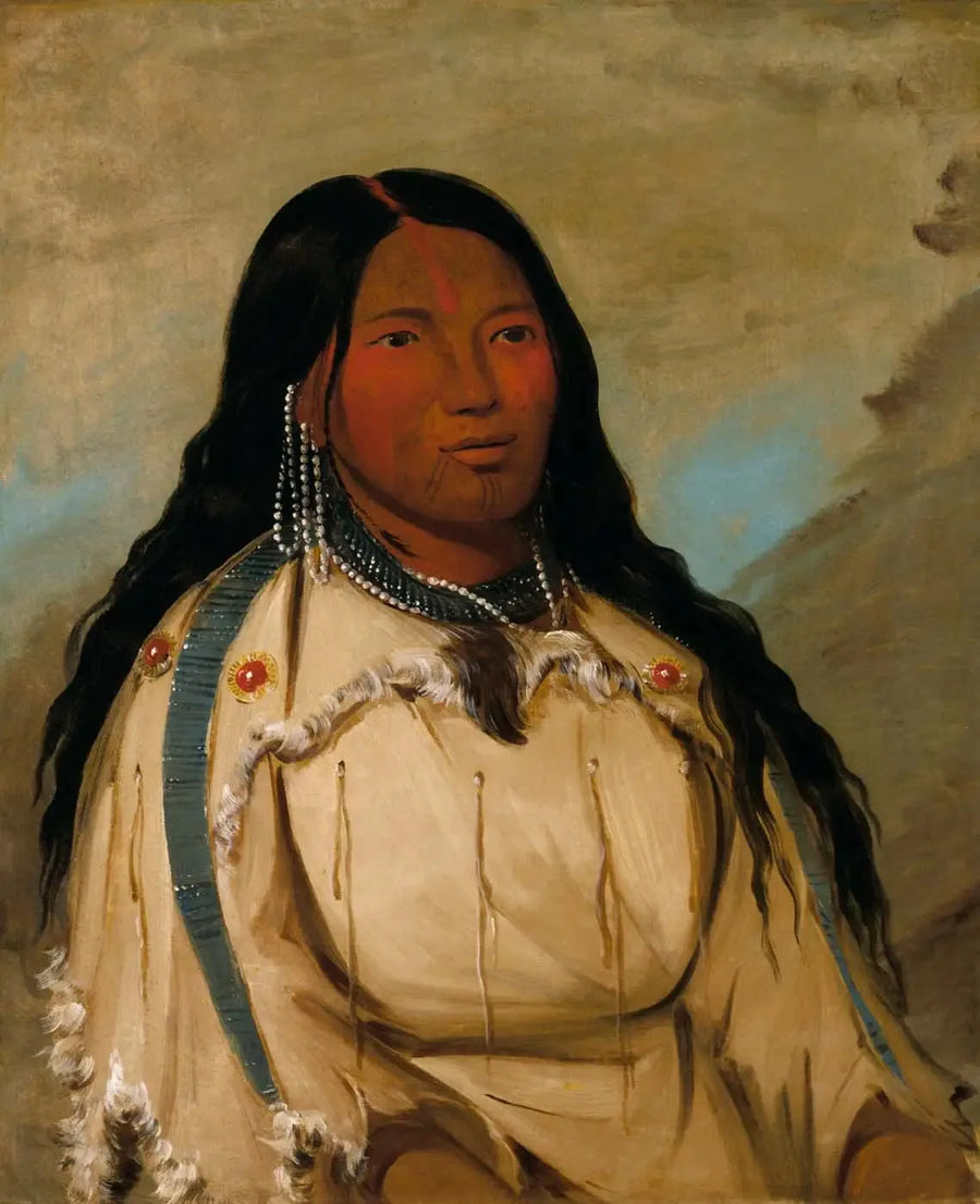 Tow-ée-ka-wet, una donna grida - George Catlin