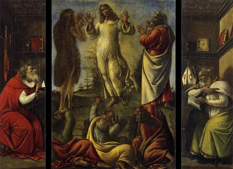 La Trasfigurazione, san Girolamo e san Agostino - Sandro Botticelli