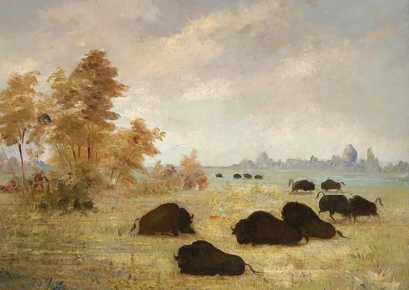 Caccia ai bisonti, Arkansas - George Catlin
