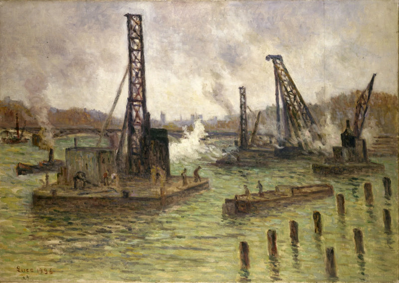 Lavori sul Senna, al ponte dei Saints-Pères - Maximilien Luce