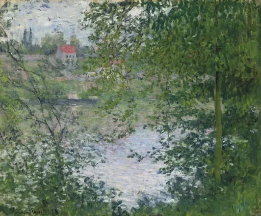 À travers les arbres, île de la Grande Jatte W458 par Claude Monet, collection particulière