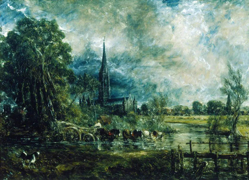 Traversée a gué della rivière Avon - John Constable
