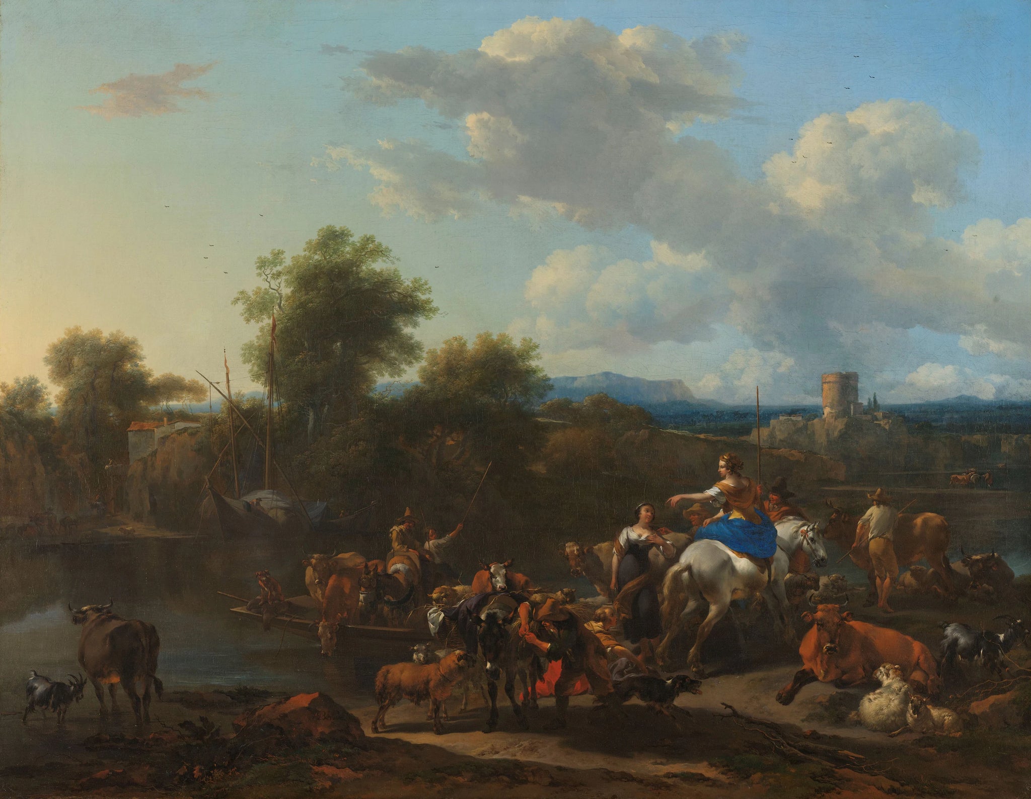 Le traversier - Nicolaes Berchem