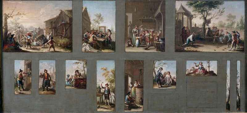 Treize schizzi per Tapestry Cartoons - Francisco Bayeu