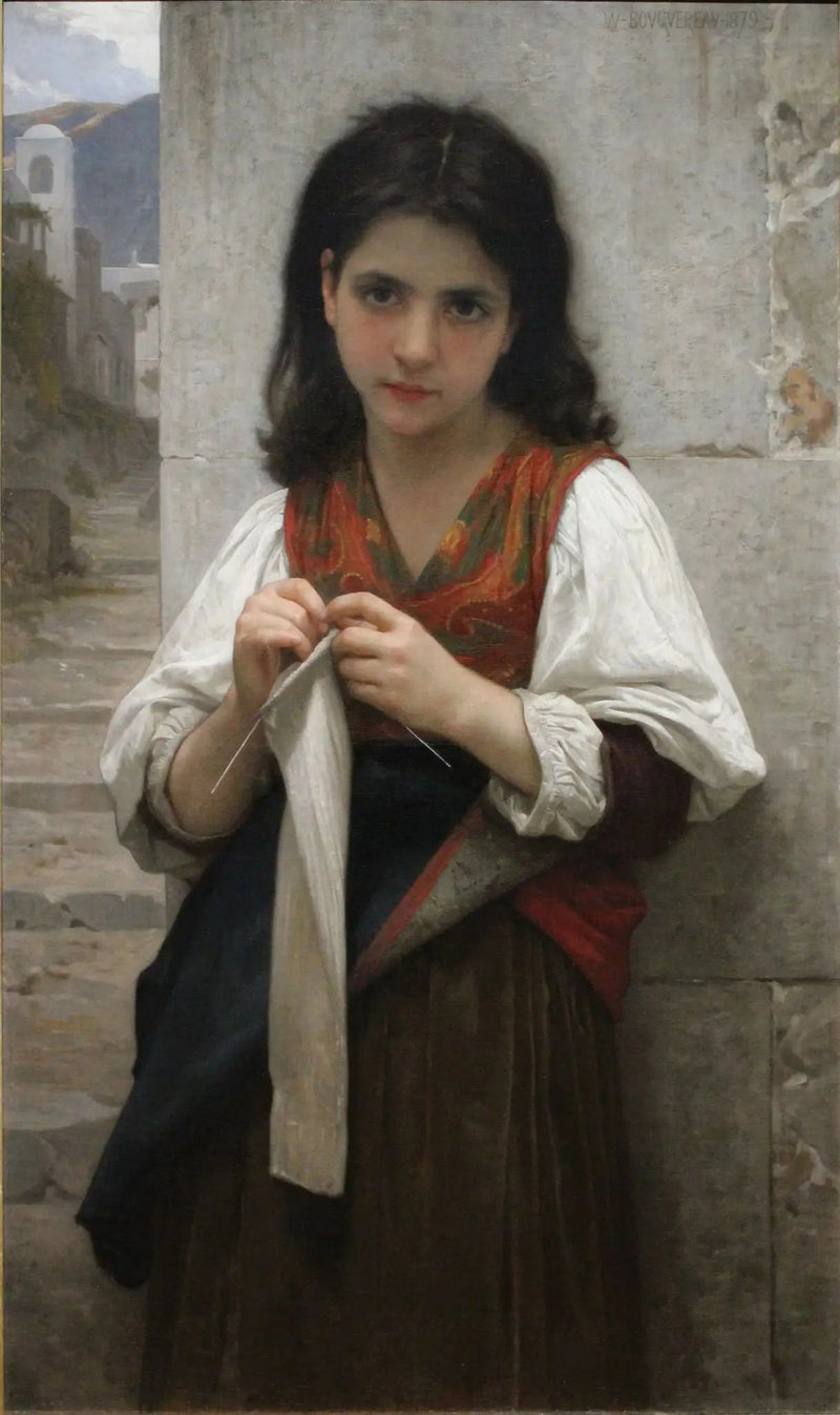 Lavoratrice a maglia - Bouguereau